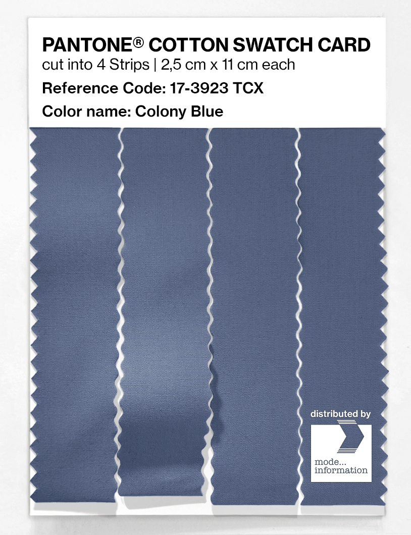 Product image 3 of the product “PANTONE® COTTON SWATCH CARD 17-3923 TCX Colony Blue ”
