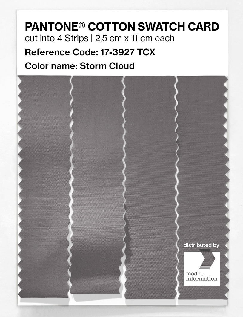 Product image 3 of the product “PANTONE® COTTON SWATCH CARD 17-3927 TCX Storm Cloud ”