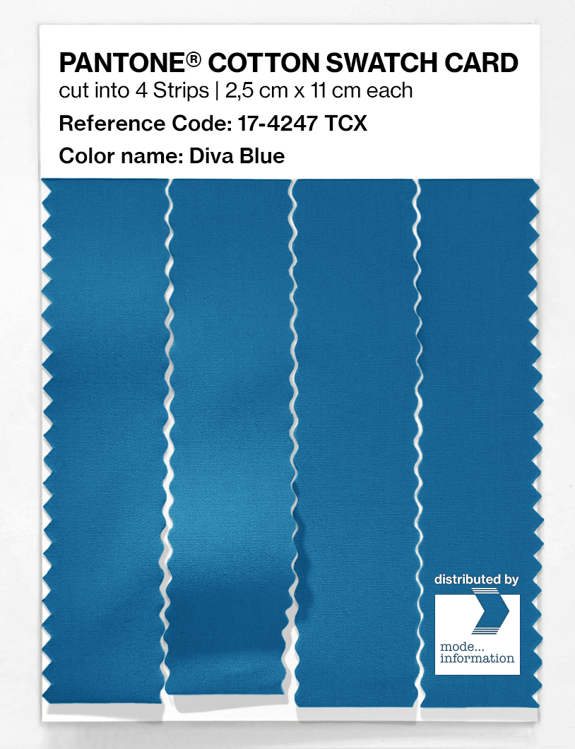 Product image 3 of the product “PANTONE® COTTON SWATCH CARD 17-4247 TCX Diva Blue ”