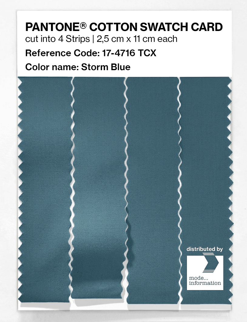 Product image 3 of the product “PANTONE® COTTON SWATCH CARD 17-4716 TCX Storm Blue ”