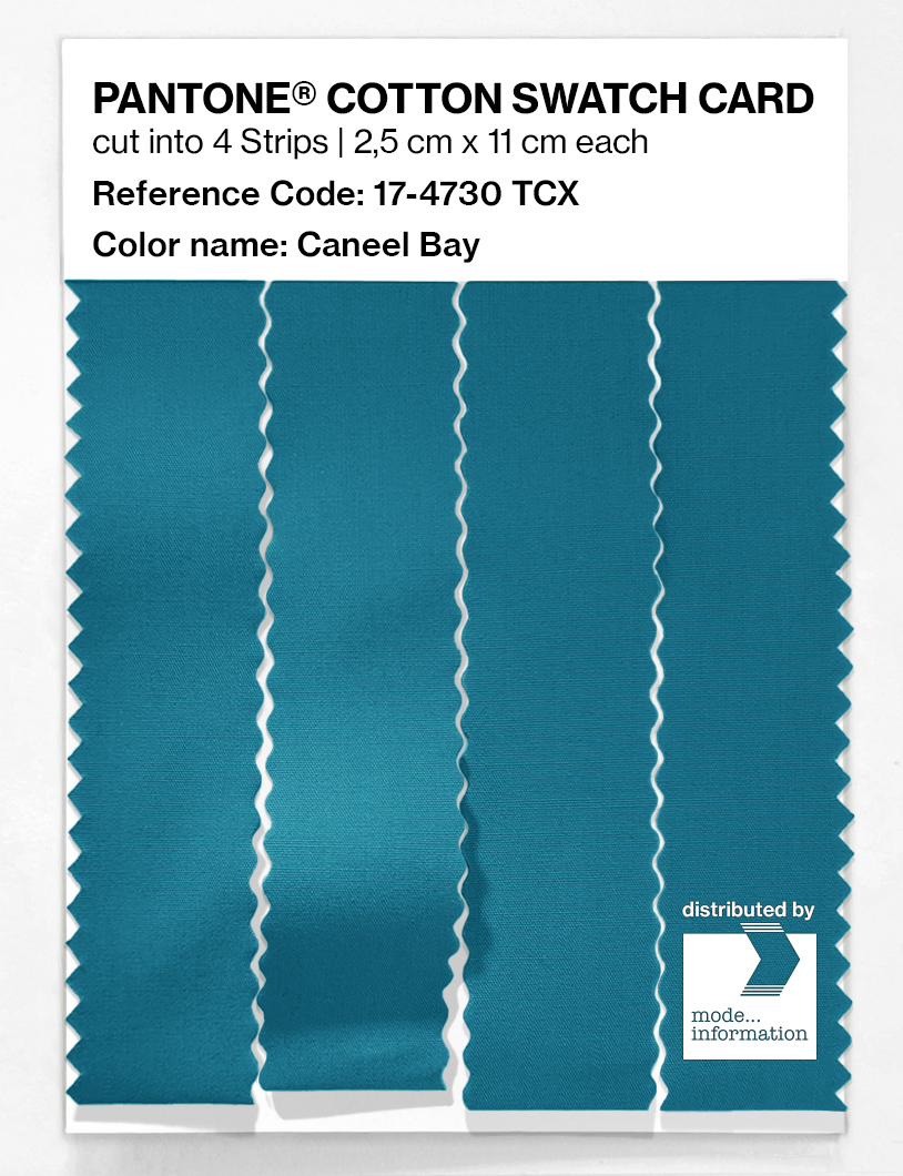 Product image 3 of the product “PANTONE® COTTON SWATCH CARD 17-4730 TCX Caneel Bay ”