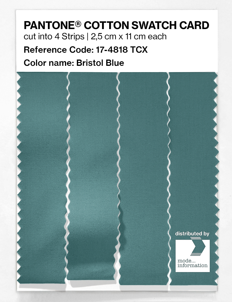 Product image 3 of the product “PANTONE® COTTON SWATCH CARD 17-4818 TCX Bristol Blue ”
