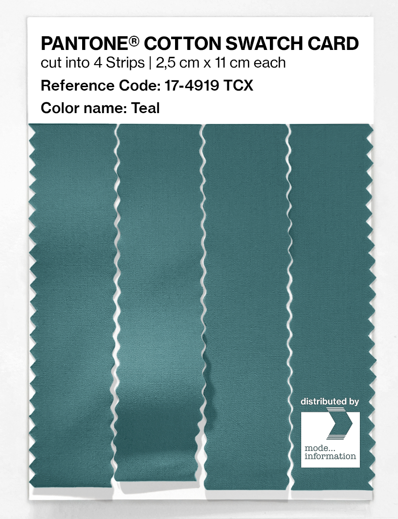 Product image 3 of the product “PANTONE® COTTON SWATCH CARD 17-4919 TCX Teal ”