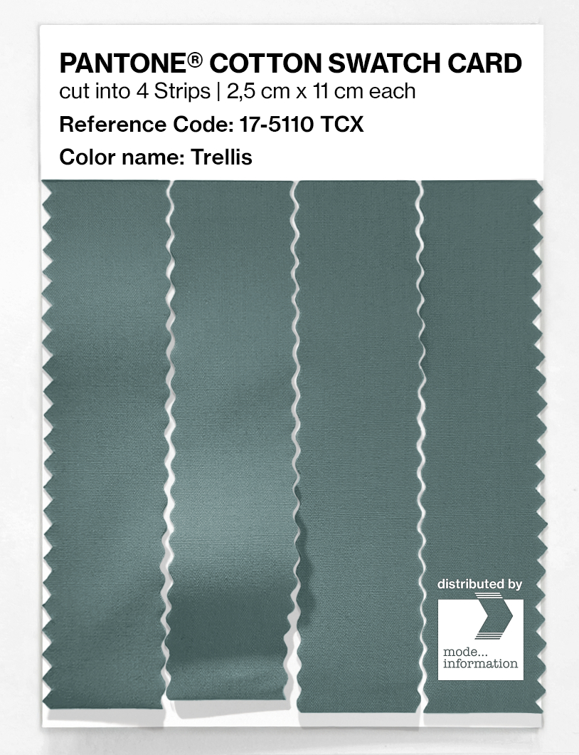 Product image 3 of the product “PANTONE® COTTON SWATCH CARD 17-5110 TCX Trellis ”