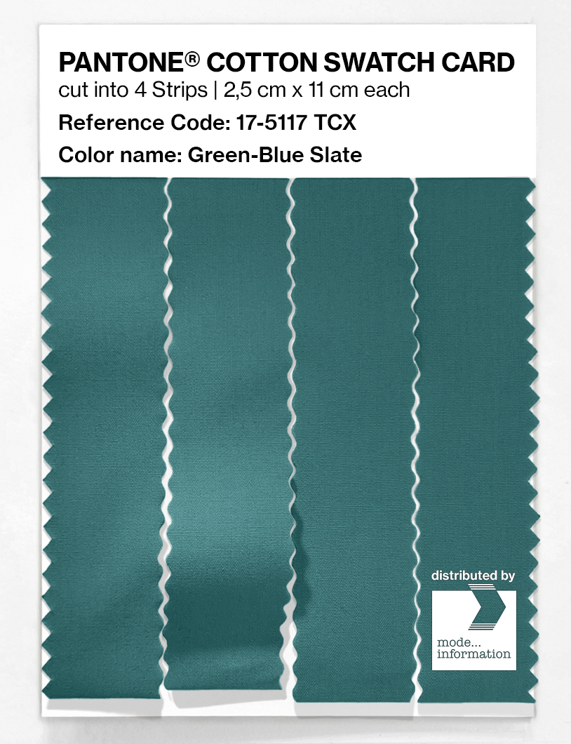 Product image 3 of the product “PANTONE® COTTON SWATCH CARD 17-5117 TCX Green-Blue Slate ”