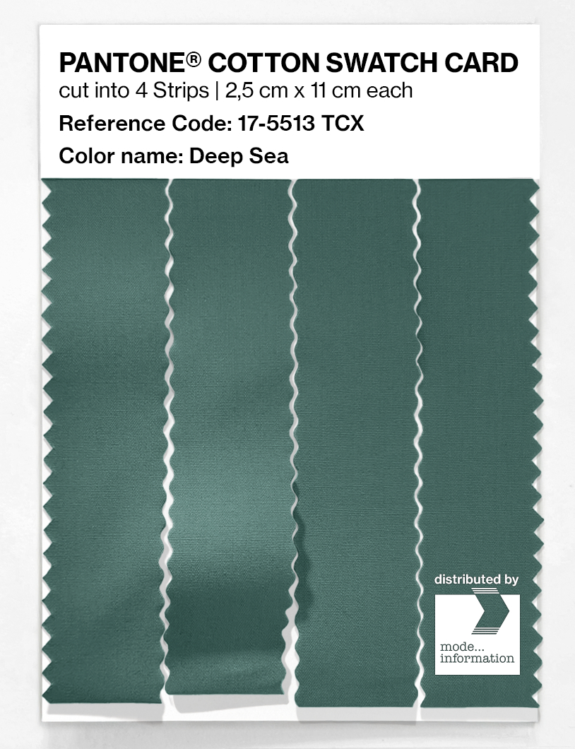 Product image 3 of the product “PANTONE® COTTON SWATCH CARD 17-5513 TCX Deep Sea ”