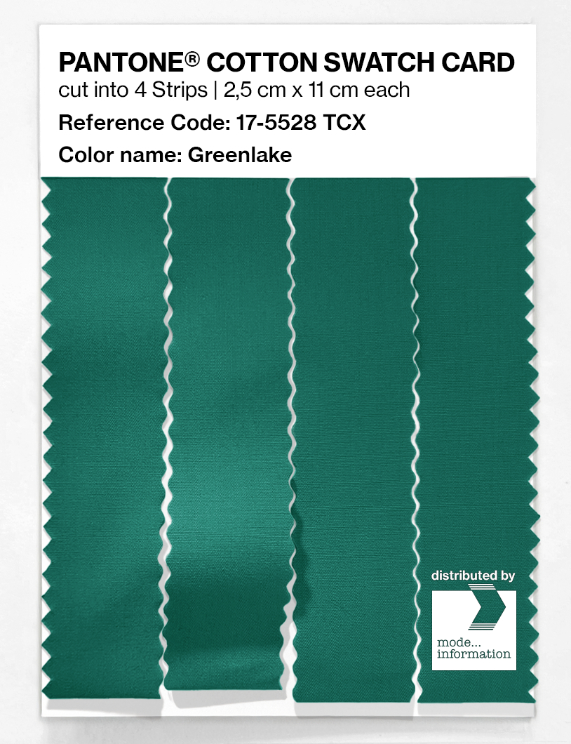 Product image 3 of the product “PANTONE® COTTON SWATCH CARD 17-5528 TCX Greenlake ”