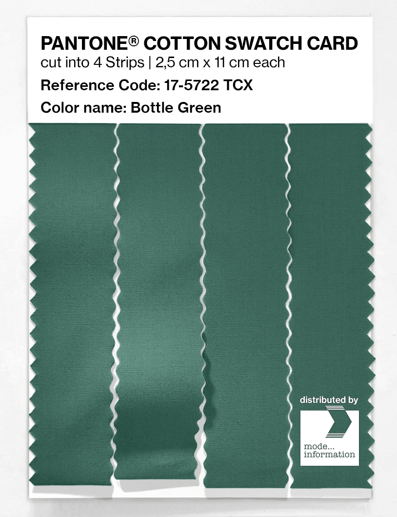 Product image 3 of the product “PANTONE® COTTON SWATCH CARD 17-5722 TCX Bottle Green ”