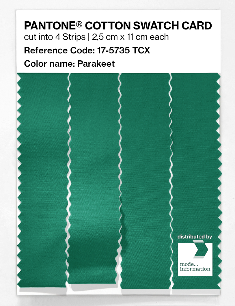 Artikelbild 3 des Artikels “PANTONE® COTTON SWATCH CARD 17-5735 TCX Parakeet “