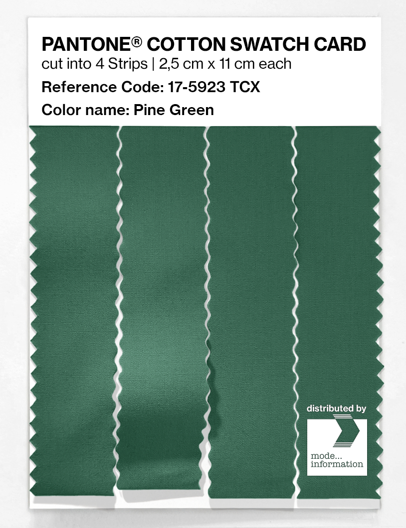Product image 3 of the product “PANTONE® COTTON SWATCH CARD 17-5923 TCX Pine Green ”