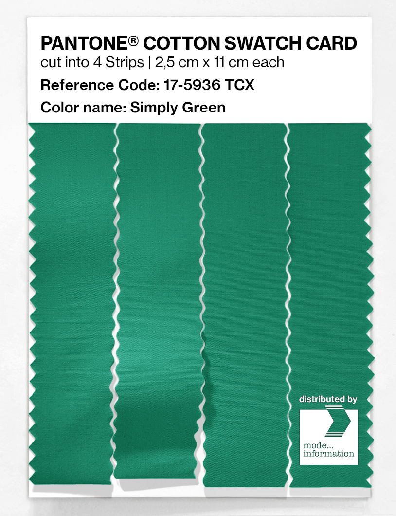 Artikelbild 3 des Artikels “PANTONE® COTTON SWATCH CARD 17-5936 TCX Simply Green “