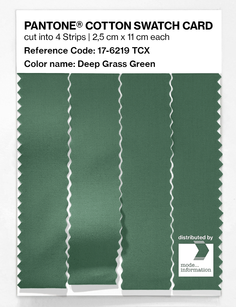 Product image 3 of the product “PANTONE® COTTON SWATCH CARD 17-6219 TCX Deep Grass Green ”