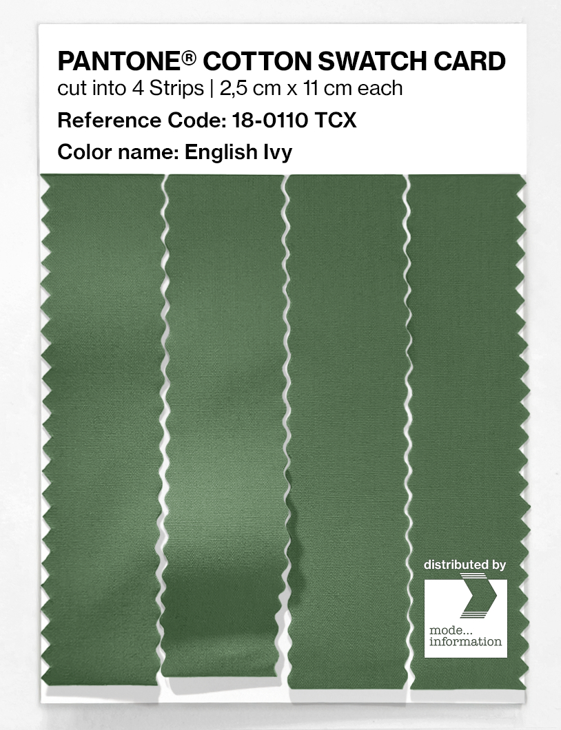 Product image 3 of the product “PANTONE® COTTON SWATCH CARD 18-0110 TCX English Ivy ”