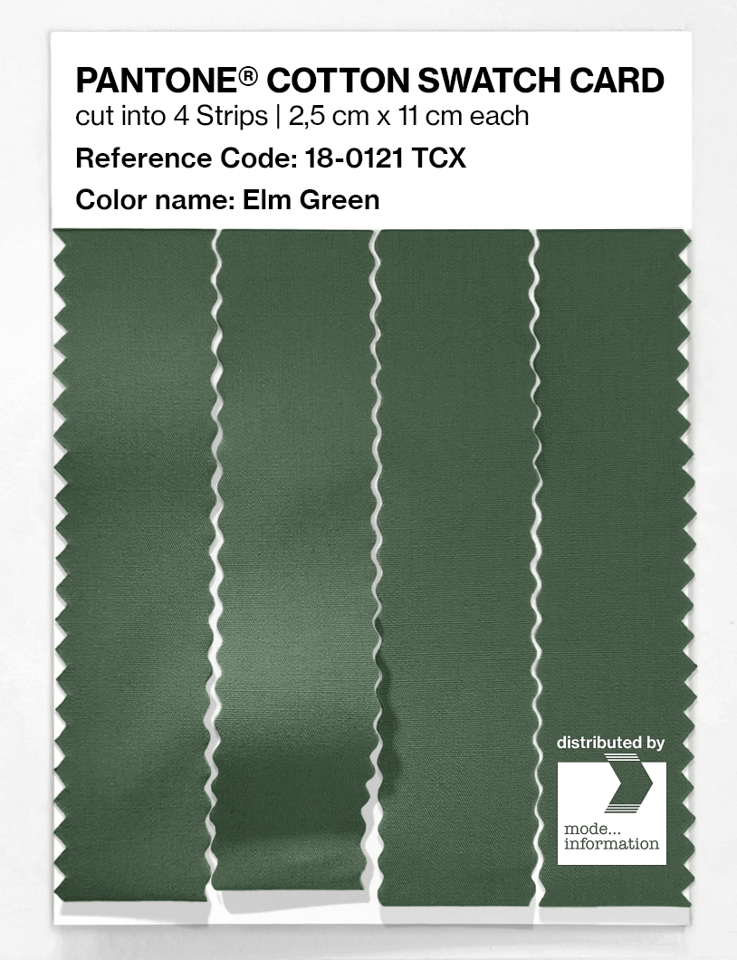 Product image 3 of the product “PANTONE® COTTON SWATCH CARD 18-0121 TCX Elm Green ”