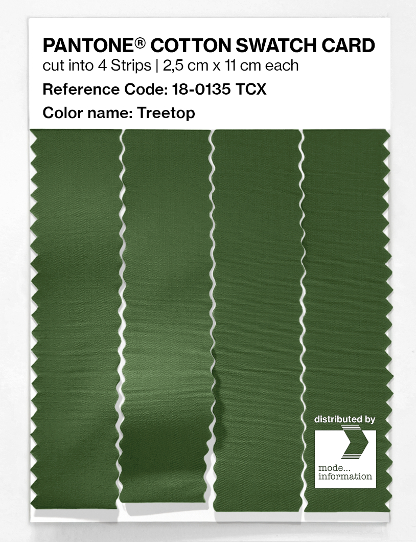 Product image 3 of the product “PANTONE® COTTON SWATCH CARD 18-0135 TCX Treetop ”