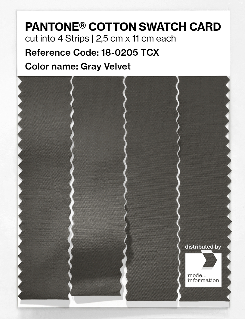 Artikelbild 3 des Artikels “PANTONE® COTTON SWATCH CARD 18-0205 TCX Gray Velvet “