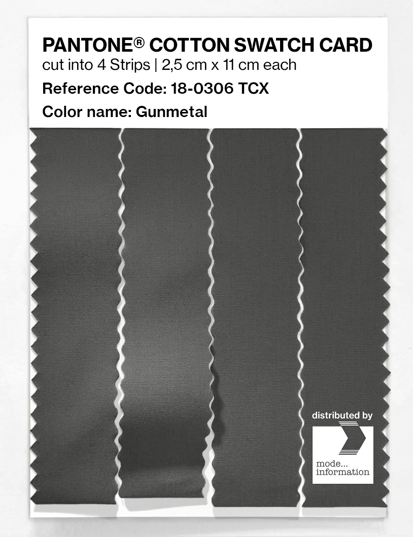 Product image 3 of the product “PANTONE® COTTON SWATCH CARD 18-0306 TCX Gunmetal ”
