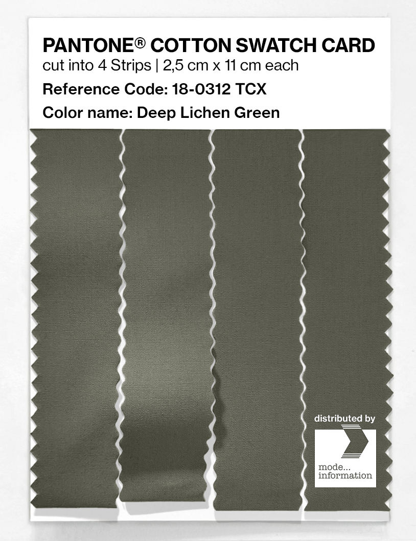 Product image 3 of the product “PANTONE® COTTON SWATCH CARD 18-0312 TCX Deep Lichen Green ”