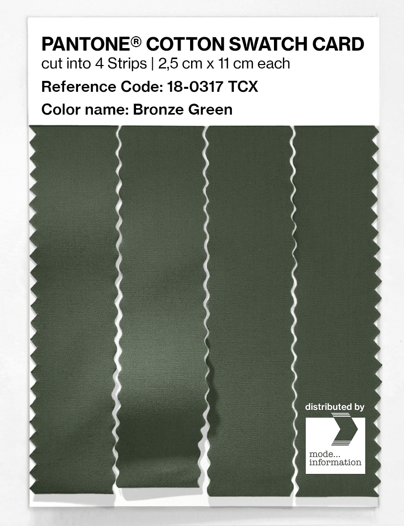 Product image 3 of the product “PANTONE® COTTON SWATCH CARD 18-0317 TCX Bronze Green ”