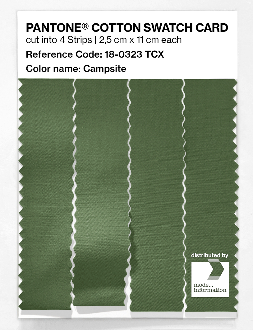 Product image 3 of the product “PANTONE® COTTON SWATCH CARD 18-0323 TCX Campsite ”