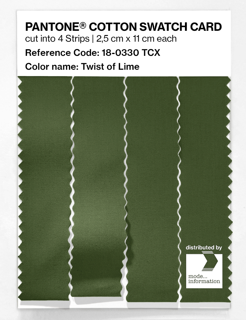Artikelbild 3 des Artikels “PANTONE® COTTON SWATCH CARD 18-0330 TCX Twist of Lime “