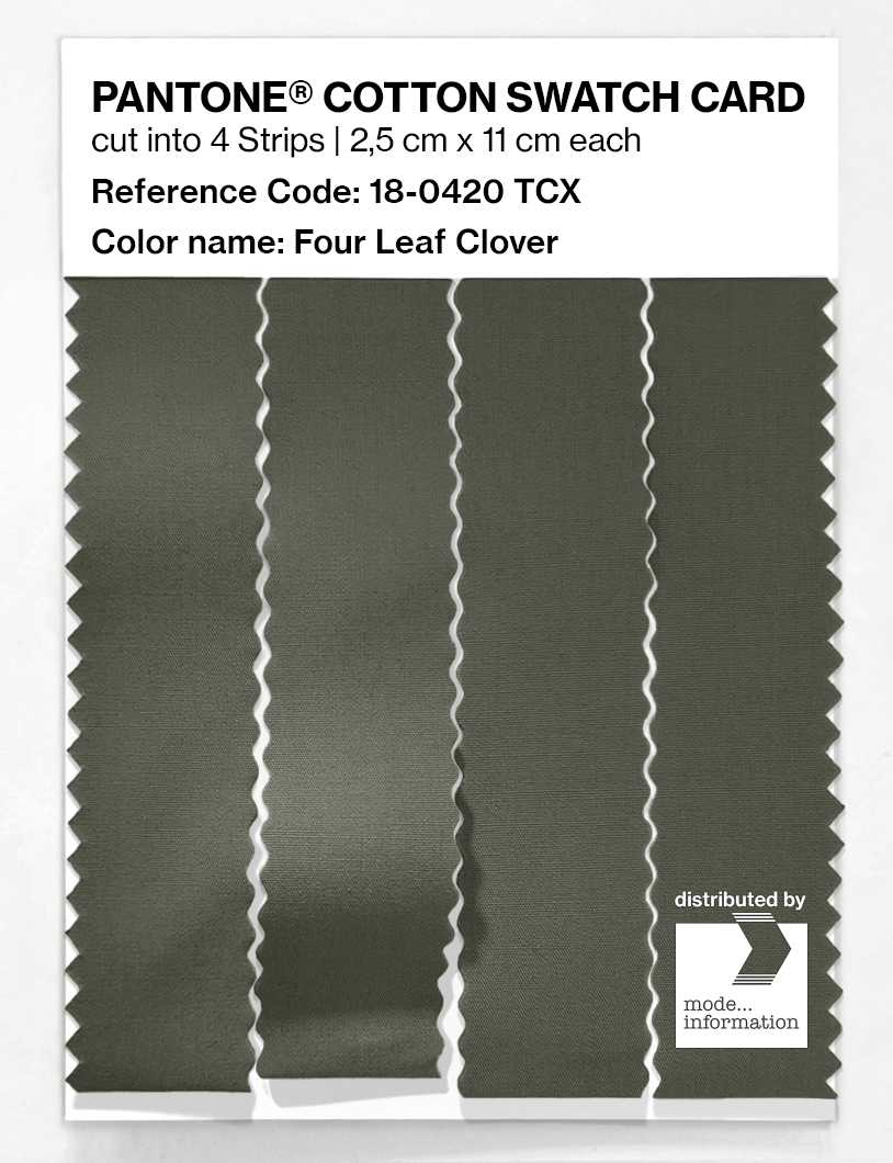 Product image 3 of the product “PANTONE® COTTON SWATCH CARD 18-0420 TCX Four Leaf Clover ”