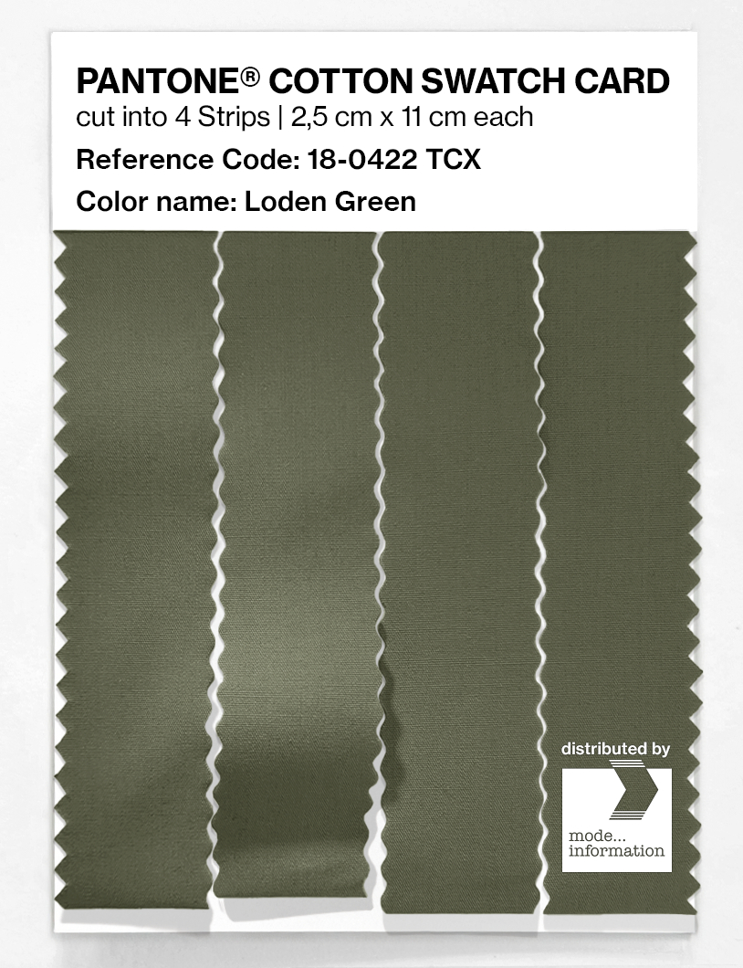 Product image 3 of the product “PANTONE® COTTON SWATCH CARD 18-0422 TCX Loden Green ”