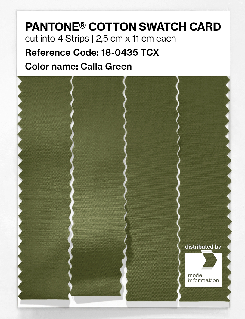 Product image 3 of the product “PANTONE® COTTON SWATCH CARD 18-0435 TCX Calla Green ”