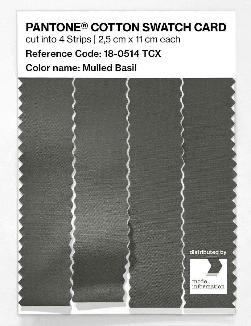 Product image 3 of the product “PANTONE® COTTON SWATCH CARD 18-0514 TCX Mulled Basil ”
