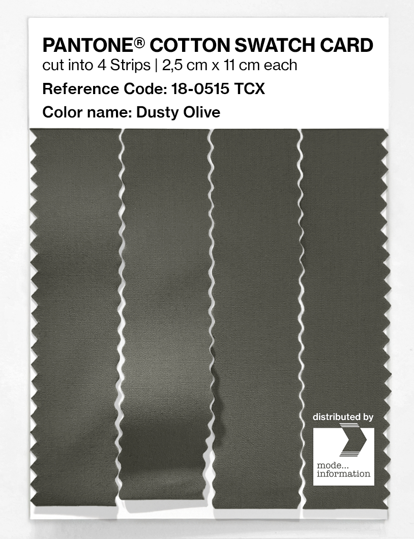 Product image 3 of the product “PANTONE® COTTON SWATCH CARD 18-0515 TCX Dusty Olive ”