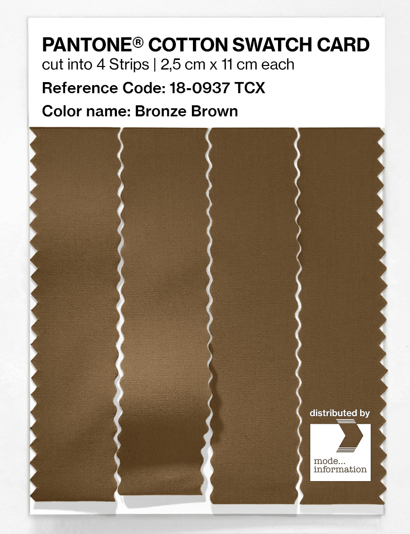Product image 3 of the product “PANTONE® COTTON SWATCH CARD 18-0937 TCX Bronze Brown ”