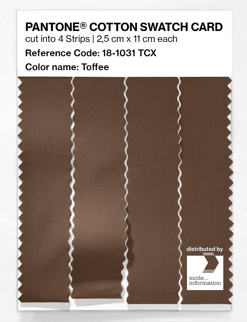 Product image 3 of the product “PANTONE® COTTON SWATCH CARD 18-1031 TCX Toffee ”
