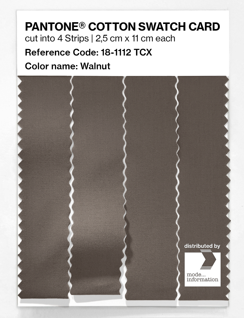 Product image 3 of the product “PANTONE® COTTON SWATCH CARD 18-1112 TCX Walnut ”