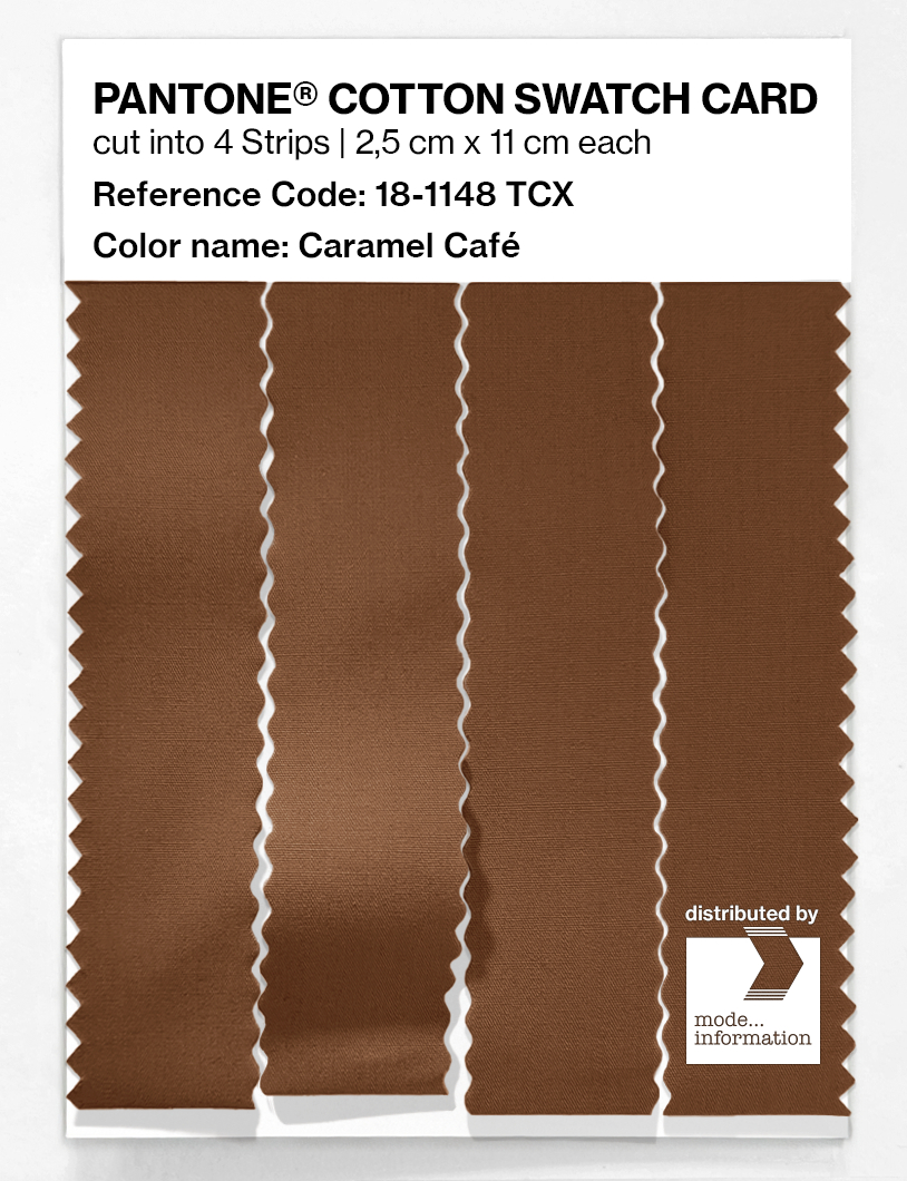 Product image 3 of the product “PANTONE® COTTON SWATCH CARD 18-1148 TCX Caramel Café ”
