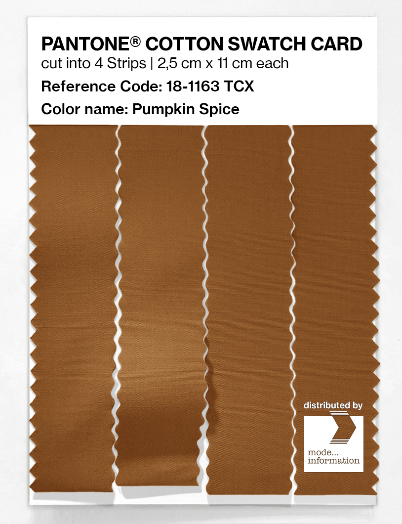 Product image 3 of the product “PANTONE® COTTON SWATCH CARD 18-1163 TCX Pumpkin Spice ”