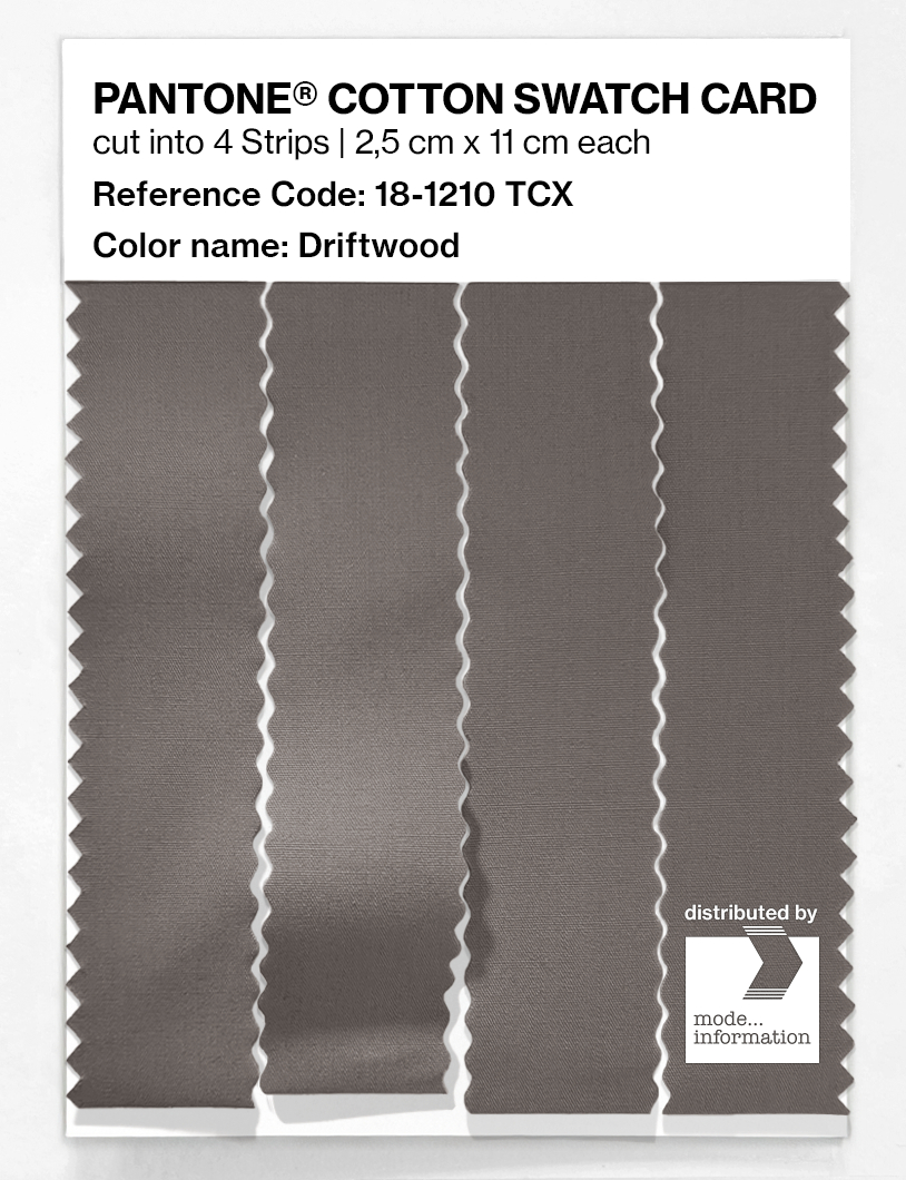 Product image 3 of the product “PANTONE® COTTON SWATCH CARD 18-1210 TCX Driftwood ”