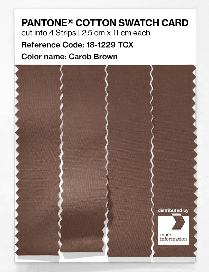 Product image 3 of the product “PANTONE® COTTON SWATCH CARD 18-1229 TCX Carob Brown ”