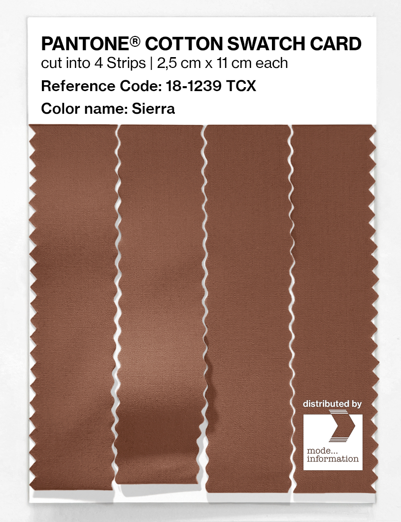 Product image 3 of the product “PANTONE® COTTON SWATCH CARD 18-1239 TCX Sierra ”