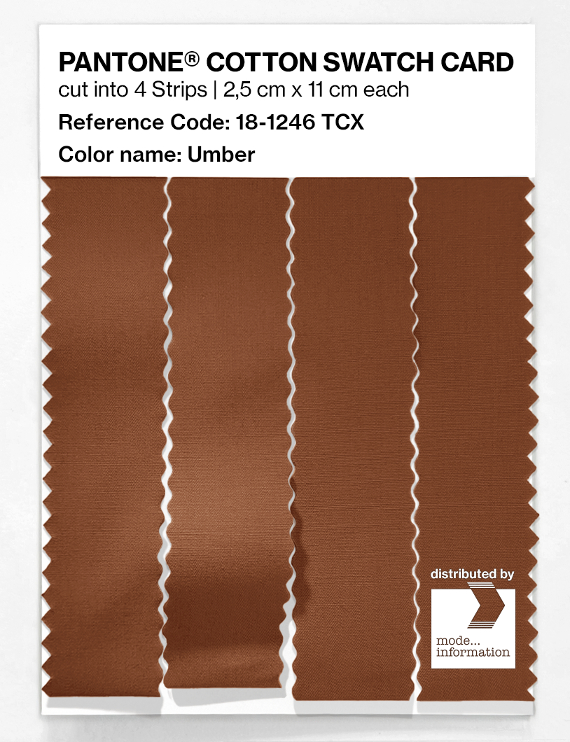 Product image 3 of the product “PANTONE® COTTON SWATCH CARD 18-1246 TCX Umber ”