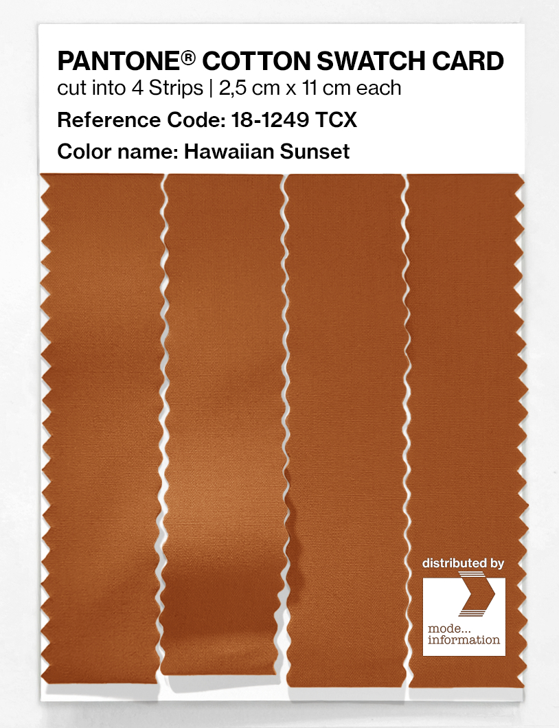 Artikelbild 3 des Artikels “PANTONE® COTTON SWATCH CARD 18-1249 TCX Hawaiian Sunset “