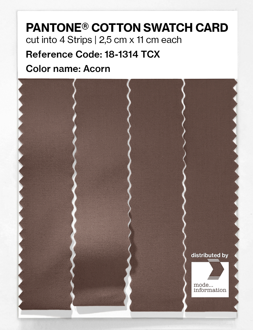 Product image 3 of the product “PANTONE® COTTON SWATCH CARD 18-1314 TCX Acorn ”