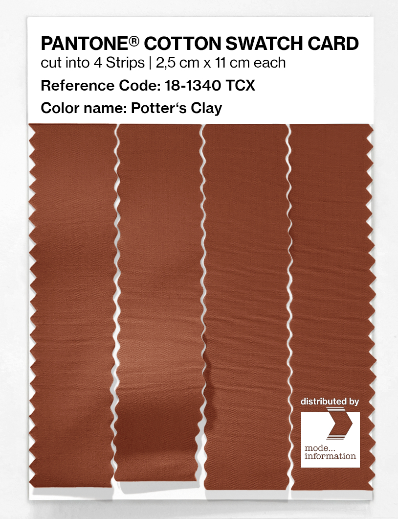 Product image 3 of the product “PANTONE® COTTON SWATCH CARD 18-1340 TCX Potter's Clay ”