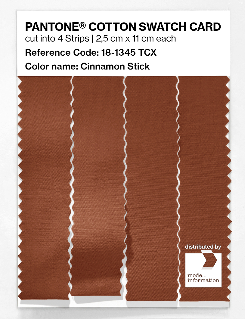 Product image 3 of the product “PANTONE® COTTON SWATCH CARD 18-1345 TCX Cinnamon Stick ”