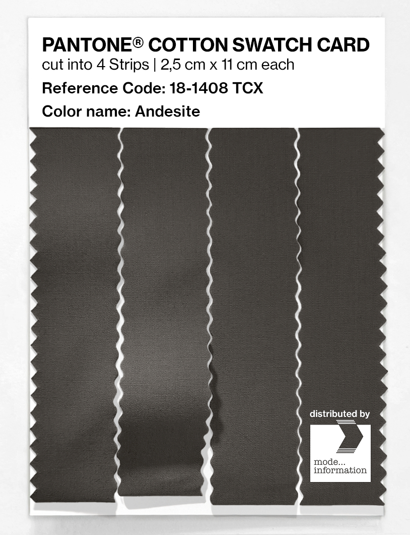Product image 3 of the product “PANTONE® COTTON SWATCH CARD 18-1408 TCX Andesite ”
