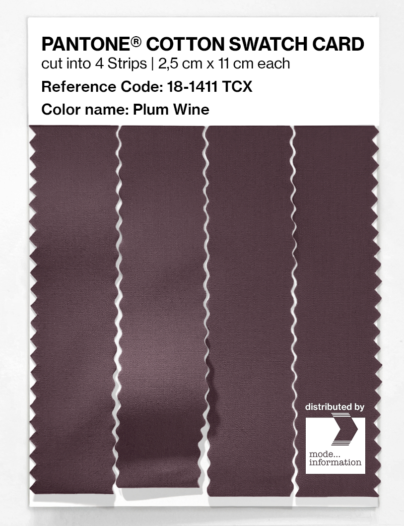 Artikelbild 3 des Artikels “PANTONE® COTTON SWATCH CARD 18-1411 TCX Plum Wine “