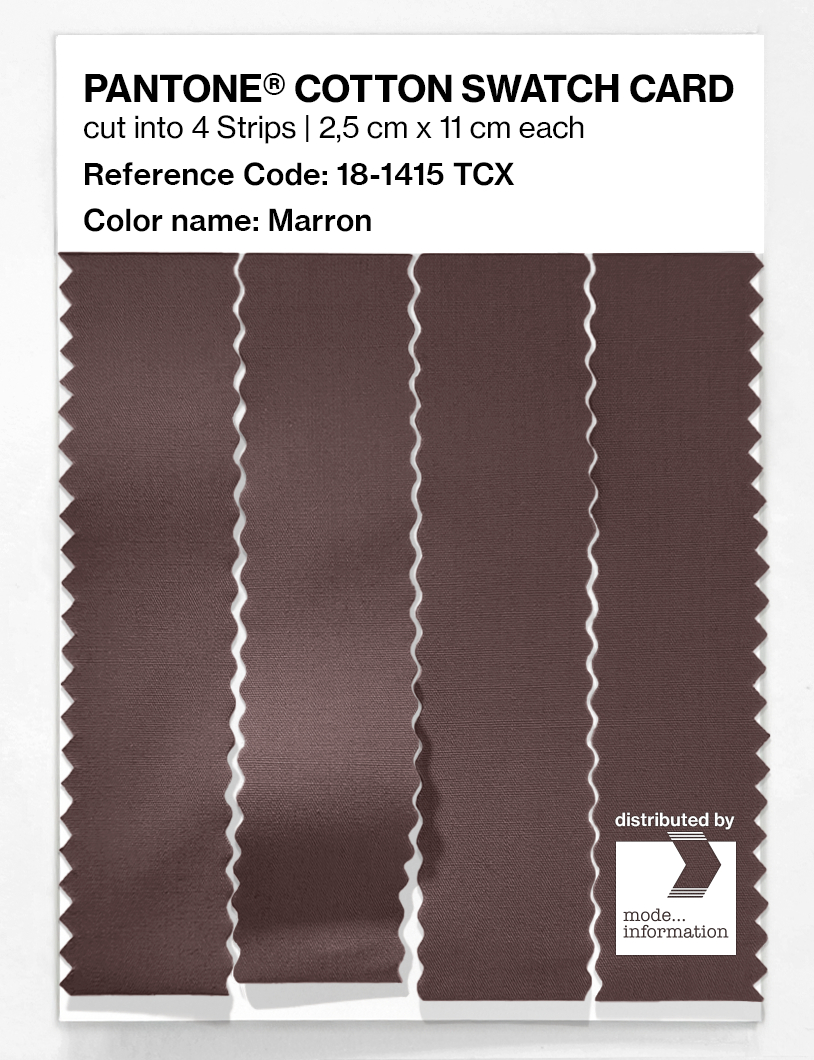 Product image 3 of the product “PANTONE® COTTON SWATCH CARD 18-1415 TCX Marron ”