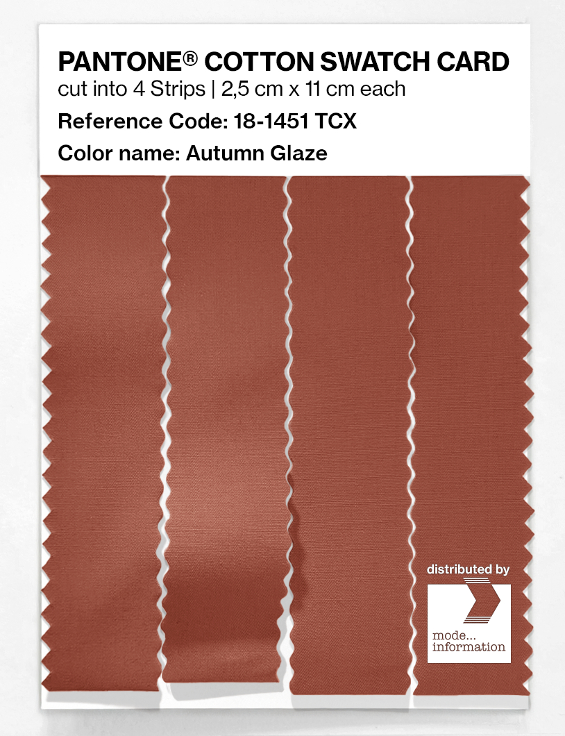 Artikelbild 3 des Artikels “PANTONE® COTTON SWATCH CARD 18-1451 TCX Autumn Glaze “