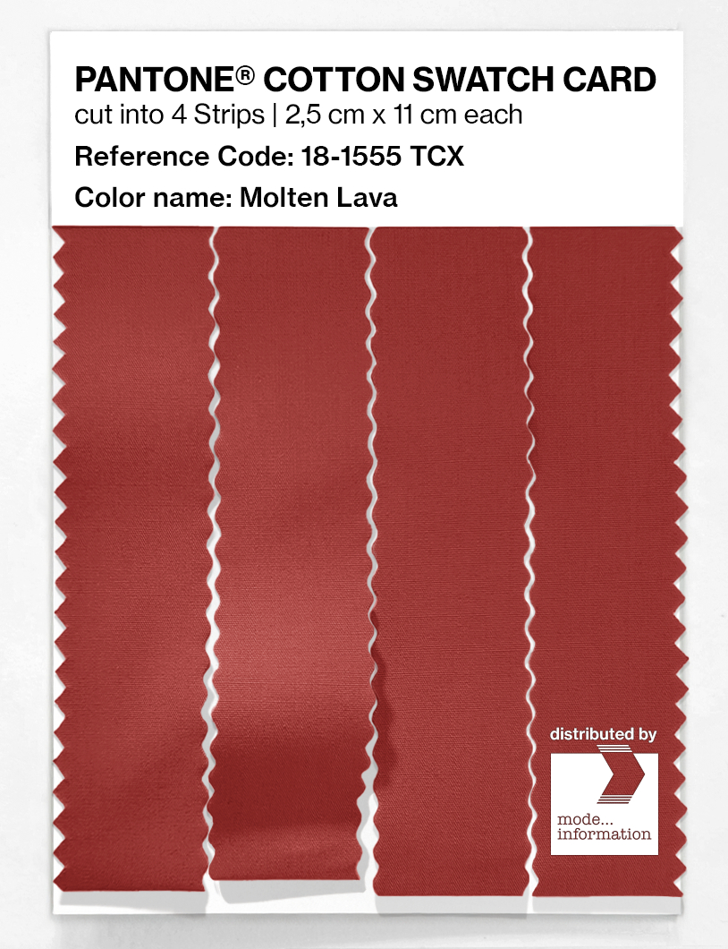 Artikelbild 3 des Artikels “PANTONE® COTTON SWATCH CARD 18-1555 TCX Molten Lava “
