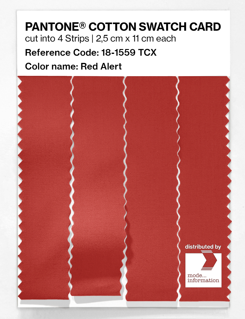 Artikelbild 3 des Artikels “PANTONE® COTTON SWATCH CARD 18-1559 TCX Red Alert “