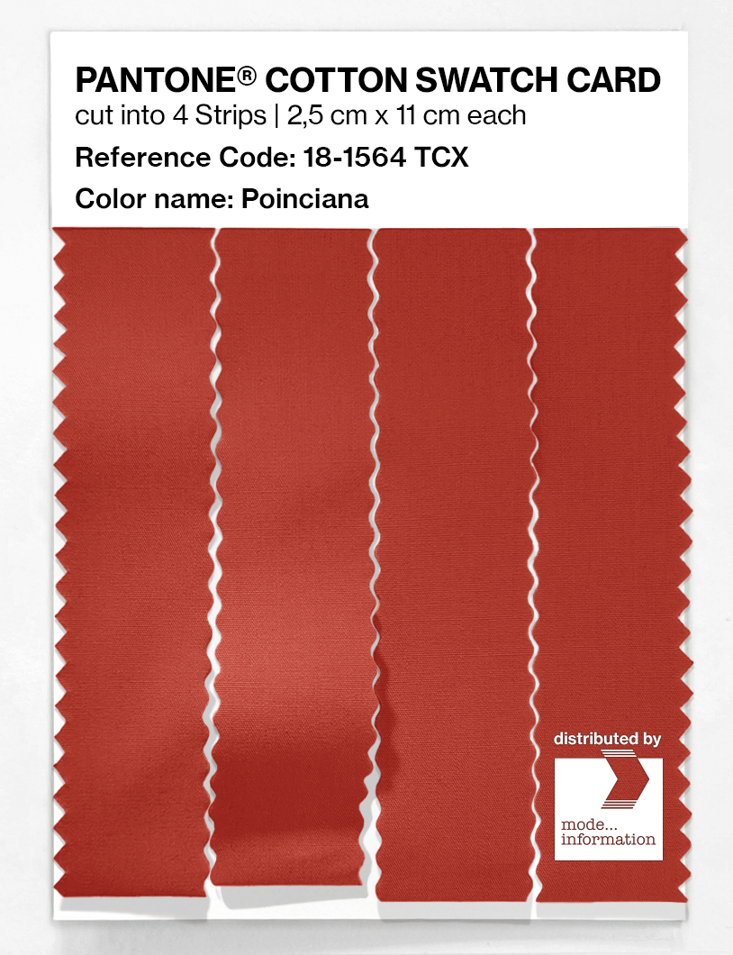 Product image 3 of the product “PANTONE® COTTON SWATCH CARD 18-1564 TCX Poinciana ”